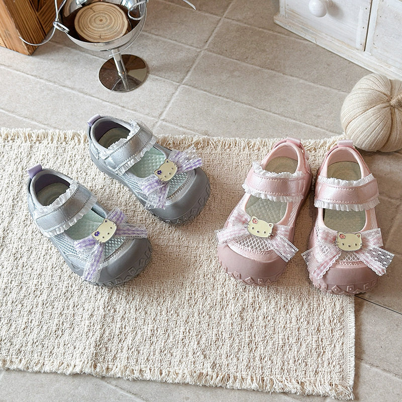 儿童运动鞋夏季女童凉鞋透气网鞋小女孩甜美公主鞋软底休闲宝宝