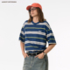 ASOT条纹短袖 复古拼色 美式 T恤中性风夏季 cozyfit宽松休闲男女半袖