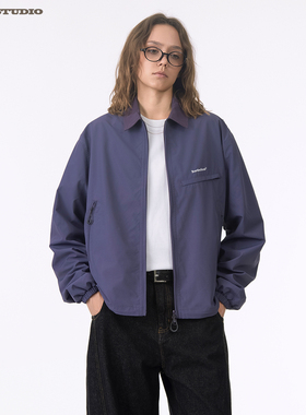 ASOT 撞色夹克 春秋中性风cozyfit日系无性别宽松休闲立领外套