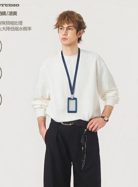 ASOT 26S双纱7A抗菌防螨虫小领口长袖圆领T恤男内搭打底衫上衣女