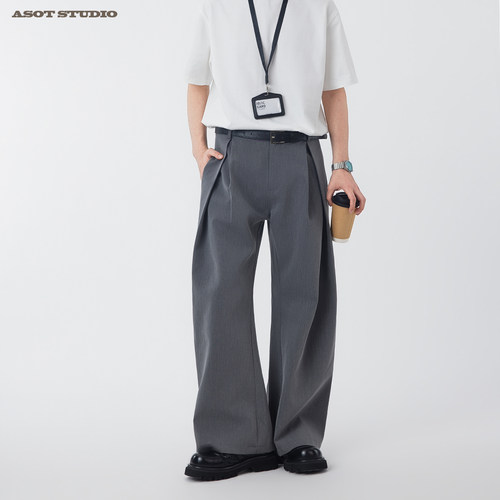 ASOTcleanfit工字褶A字西裤