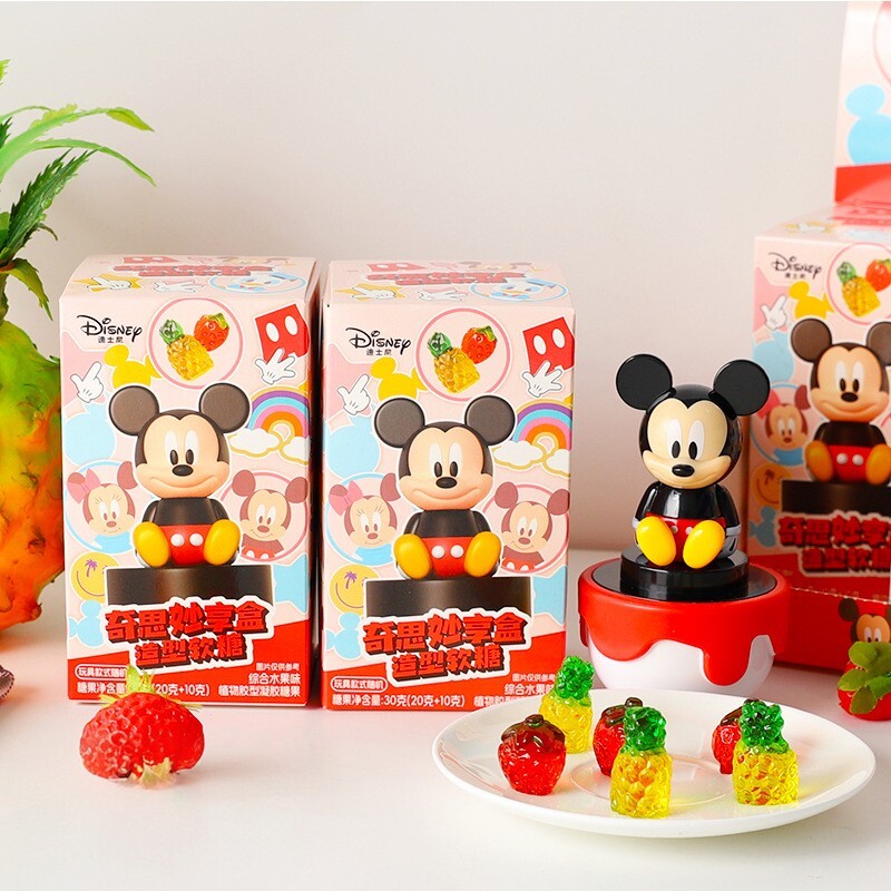 Disney/迪士尼 综合水果味造型软糖趣味玩具奇思妙享盒装糖果30g