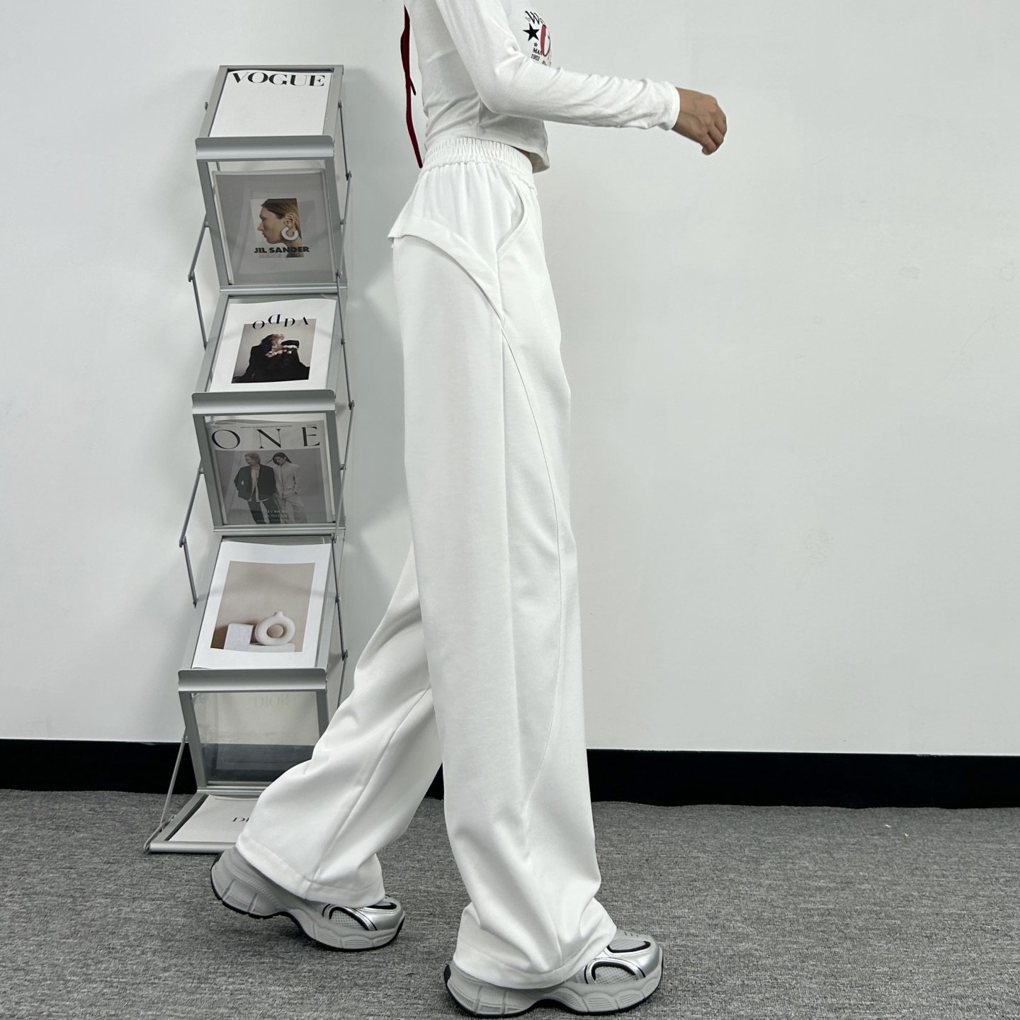 高个子175加长版工装裤女春秋冬加绒高腰阔腿裤窄版直筒休闲卫裤
