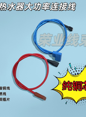 通用美的万家乐万和电热水器连接线加热管电路板插头线红色蓝色线