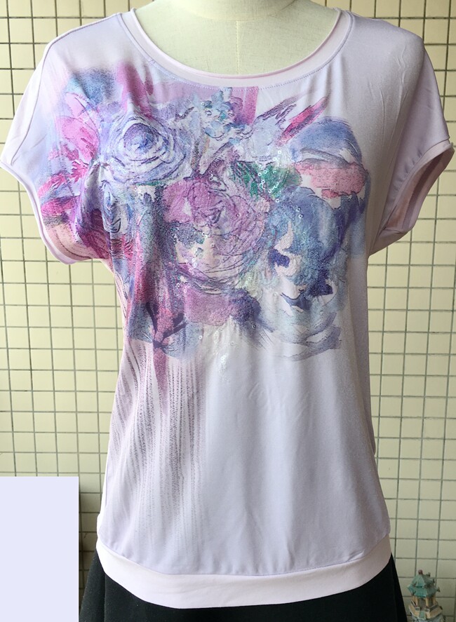 始终如y/衣之庄园短袖t恤女新款宽松显瘦弹力夏甜美百搭绣花衬衫