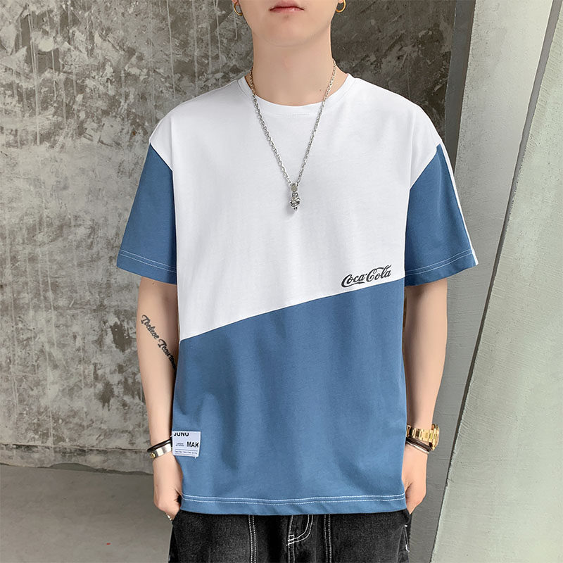 Summer short sleeve T-shirt trend versatile men's half sleeve T-shirt simple top fashion
