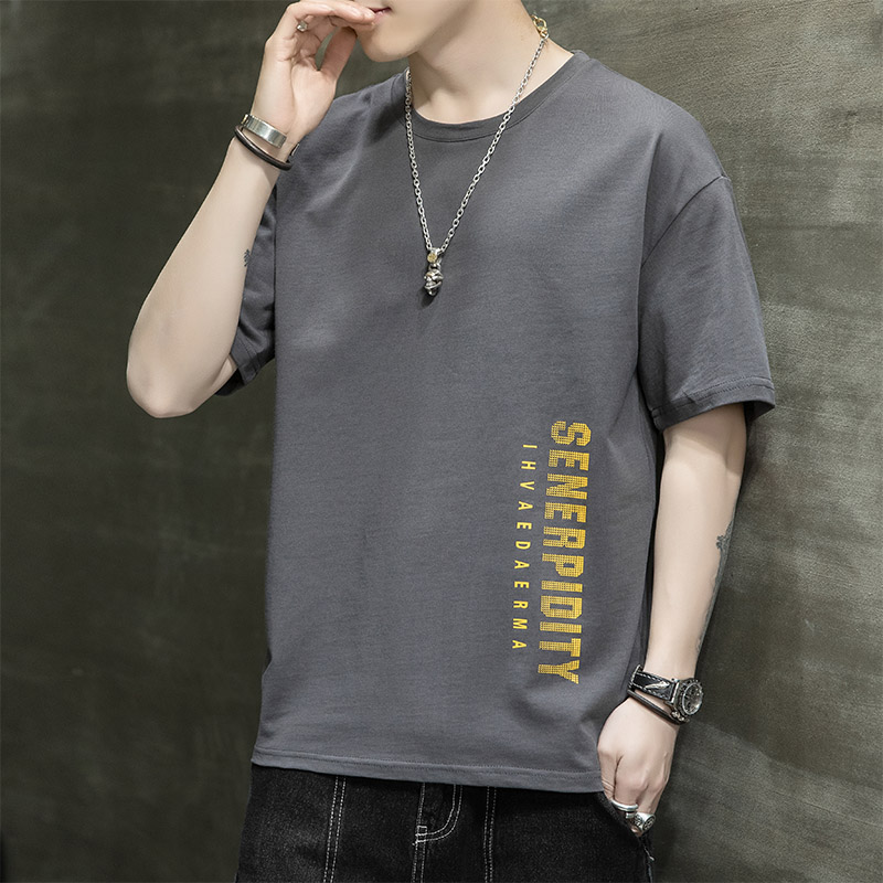 New irregular printing trend men's Cotton Short Sleeve T-Shirt