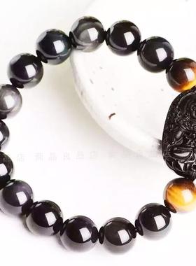 天然黑曜石本命佛守护神生肖马