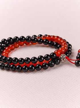 天然佛珠手串水晶饰品黑玛瑙