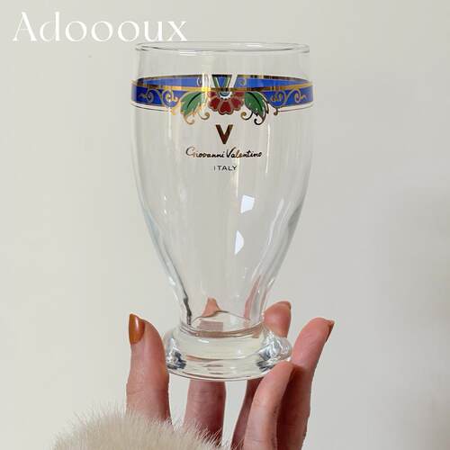 中古杯华伦天奴啤玻璃酒杯孤品