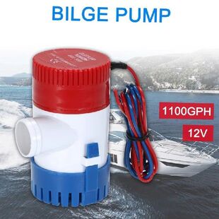 12V Electric Pump 1100GPH Marine Bilge Pump Submersible