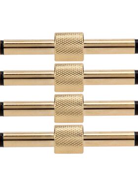 4pcs Audio Adaptors Connecting Jack Straight 6.35mm Guitars