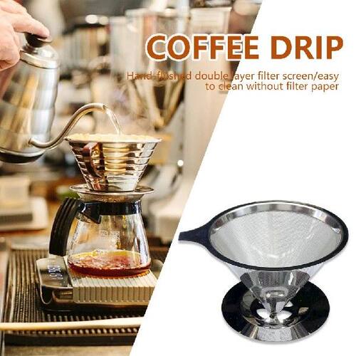 Cone Espresso Tea Strainer 304 Stainless Steel Double-layer