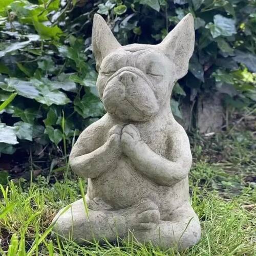 2026 Outdoor Jardin Garten Yoga Pose Meditation Dog Resin