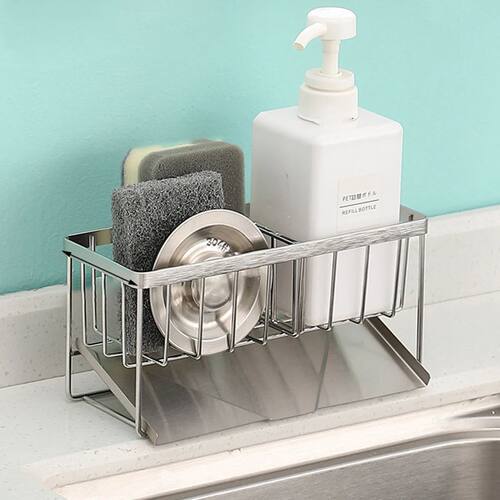 Sink sponge Holder 304 stainless steel,Soap Dispenser Brush