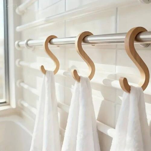 Wooden S-Shaped Hooks Boho Minimalist Decorative Hangers