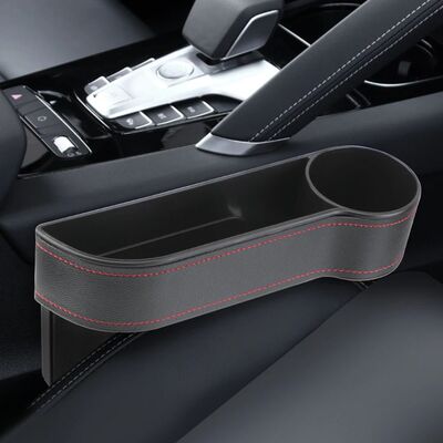 Phone Bottle Keys Holder Box Leather Car Seat Gap Storage