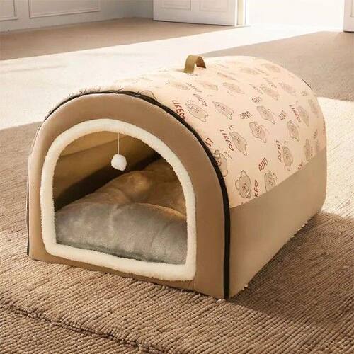 Dogs Bed Nest Detachable Plush Cotton Puppy Shelter