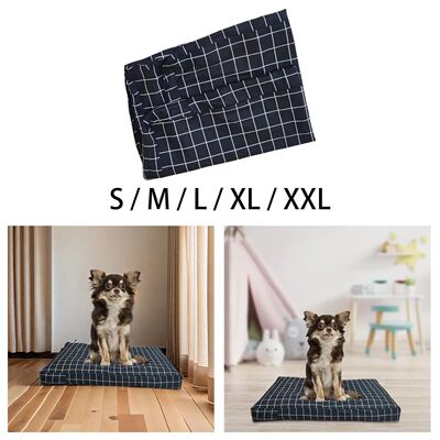 Dog Crate Pad Replacement Cover Cotton Linen Dog Bed Cover