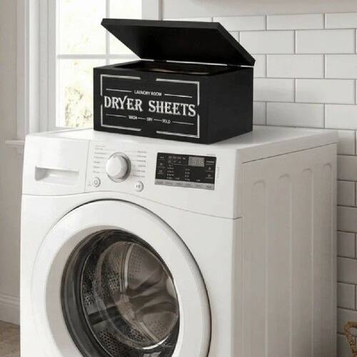 Wooden Dryer Sheet Dispenser Rustic Dust-proof Softener
