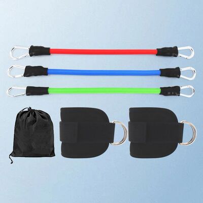 3Pcs Ankle Resistance Bands with 2 Fastener Tape Exercise