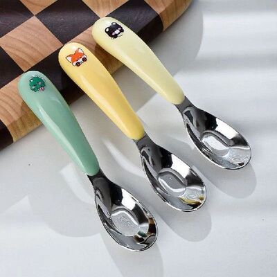 Ingot Head Soup Spoon Stainless Steel Tableware Teaspoons