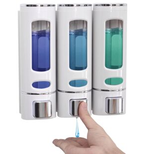 Shower Shampoo 2Pcs 400ml Wall Mounted Dispenser 3Pcs Soap