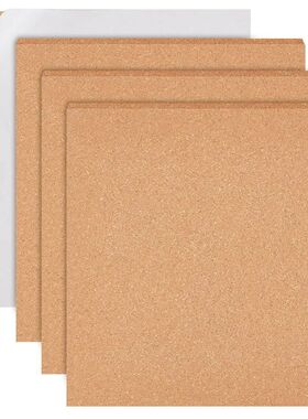 4pcs Rectangles Self-Adhesive Cork Sheets 11.8 x 12.2 Inch