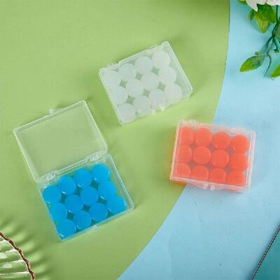 12X Silicone Ear Plug Reusable Silicone Wax Earplugs