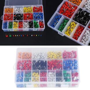 2120pcs Wire Copper Crimp Connector Insulated End Terminal