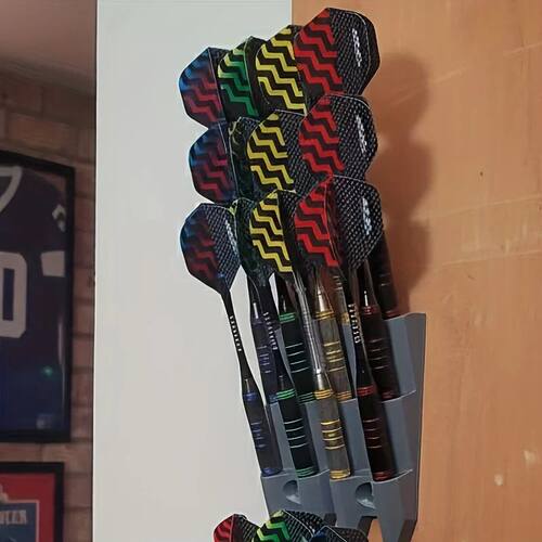 1pc Minimalist Dart Display Rack Wall Mount Holds 9 Darts