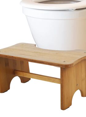 Bamboo Squatty Potty Toilet Stool Anti-slip Sturdy Toilet