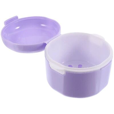 PP Retainer Case with Lid Portable Denture Container for