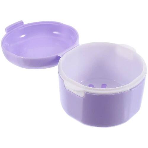 PP Retainer Case with Lid Portable Denture Container for