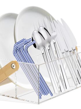 Acrylic Cutlery Holder Kitchen Silverware Organizer with