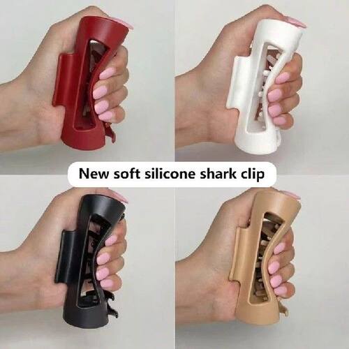 Soft Hair Grab Girls Clips Silicone Hair Clips Simple
