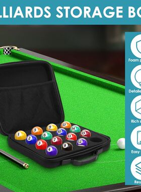 16 Grids Billiard Balls Bag Travel Pool Ball Storage Case