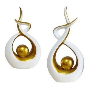 2 Pieces Abstract Art Sculpture,Shelf Decorations Ornament