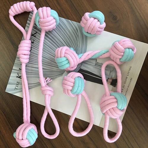 6PCS/Pack Chew Cotton Rope Dog Toy for Outdoor Teeth Clean