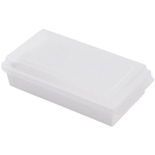 White Plastic Butter Box With Slicer Lid For Kitchen Fridge