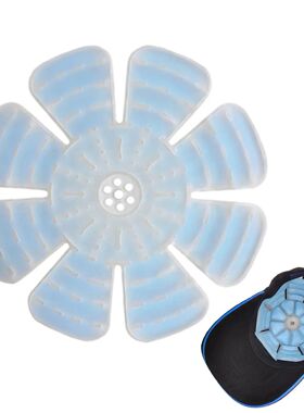 hat Blue Gel Ice Hat Adjustable Cooling Pad for Helmets