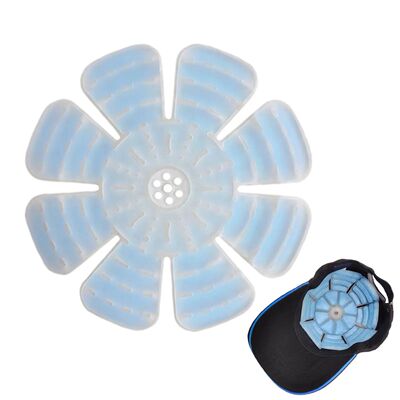 hat Blue Gel Ice Hat Adjustable Cooling Pad for Helmets