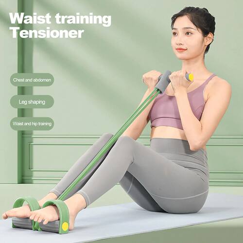 Foot Pedal Resistance Band 4-Tube Pedal Tension Rope Yoga