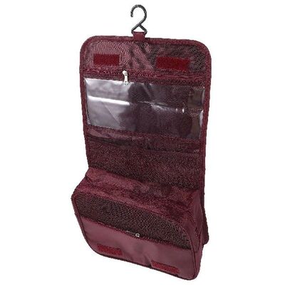 Foldable Travel Toiletry Bag Rosy Multiple Pockets Hanging