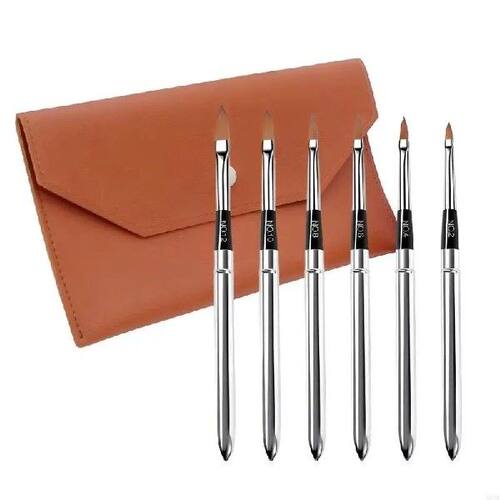 6Piece Retractable Travel Watercolor Brush Set With PU
