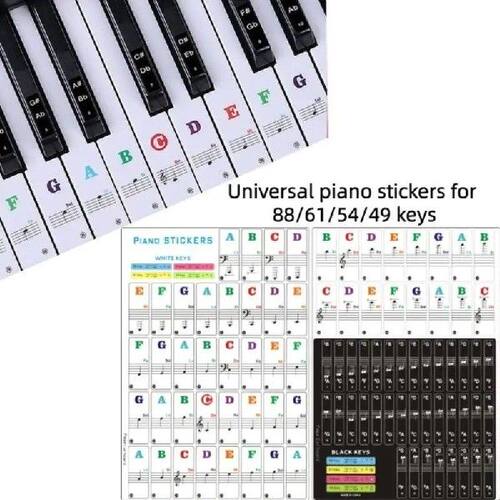 1 Set Beginner Letter Piano Sticker 88/61/54/49 Keys With