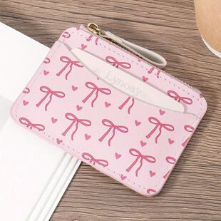 Card Wallet Fashion Credit Slim Zipper Roomy PVC Holder