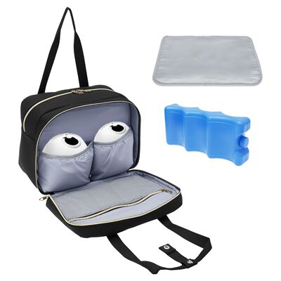 Breast Pump Storage Bag with Ice Pack and Waterproof Mat