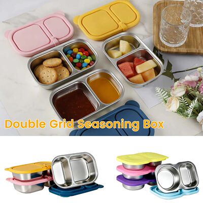 3/4Pcs Snack Container Stainless Steel Salad Box with