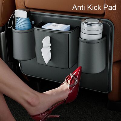 Can Bin Garbage Auto Backseat Protector Short PU Leather